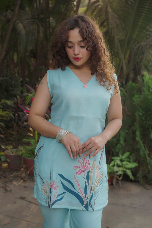 Falak - Sky Blue Co-ord set