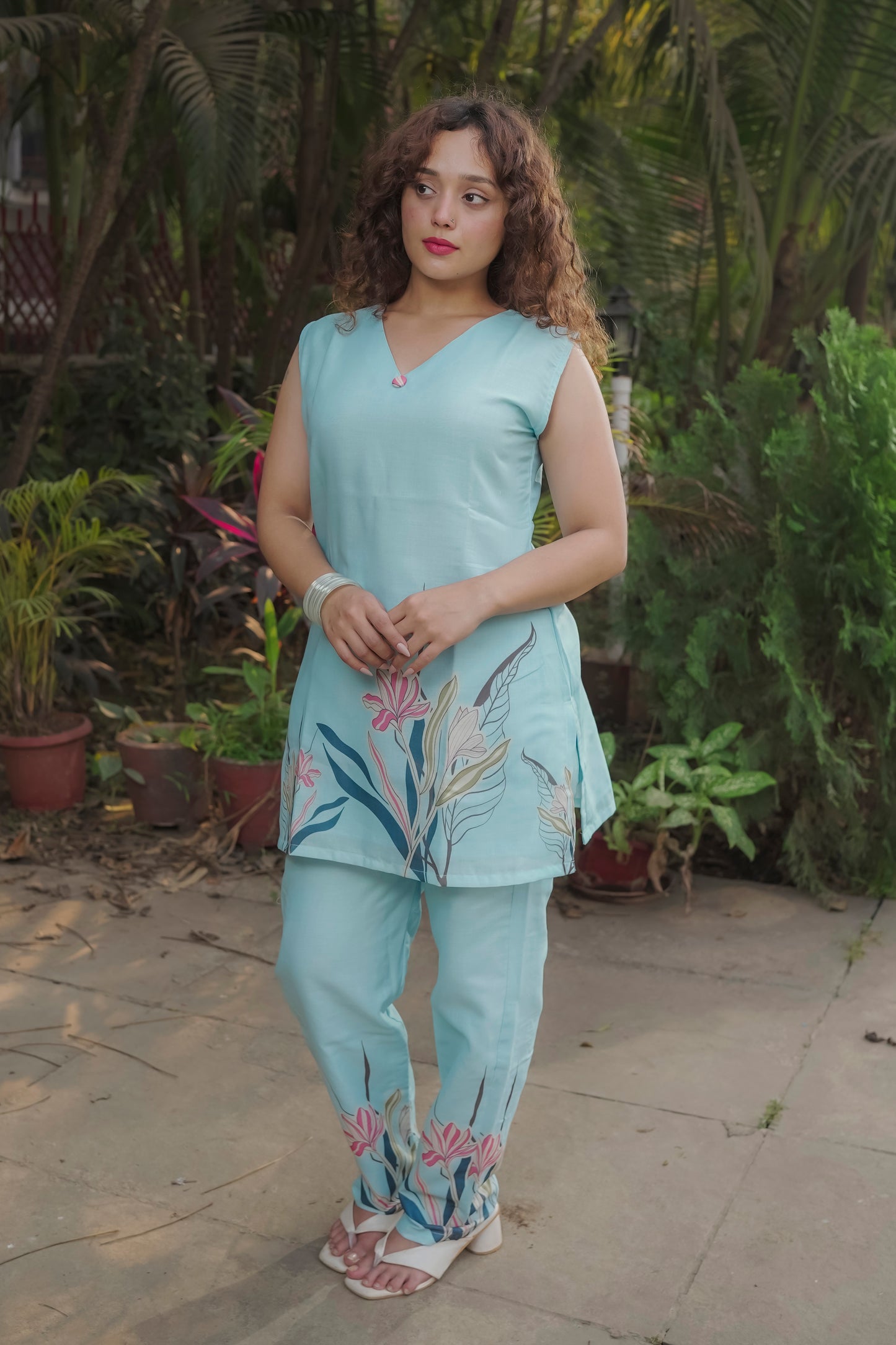 Anvika - Sky Blue Co-ord set
