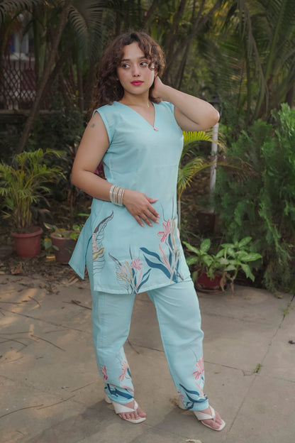 Anvika - Sky Blue Co-ord set
