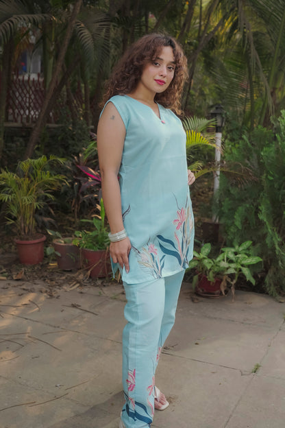 Anvika - Sky Blue Co-ord set