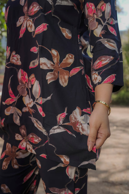 Bhuvika - Navy Blue Co-ord set