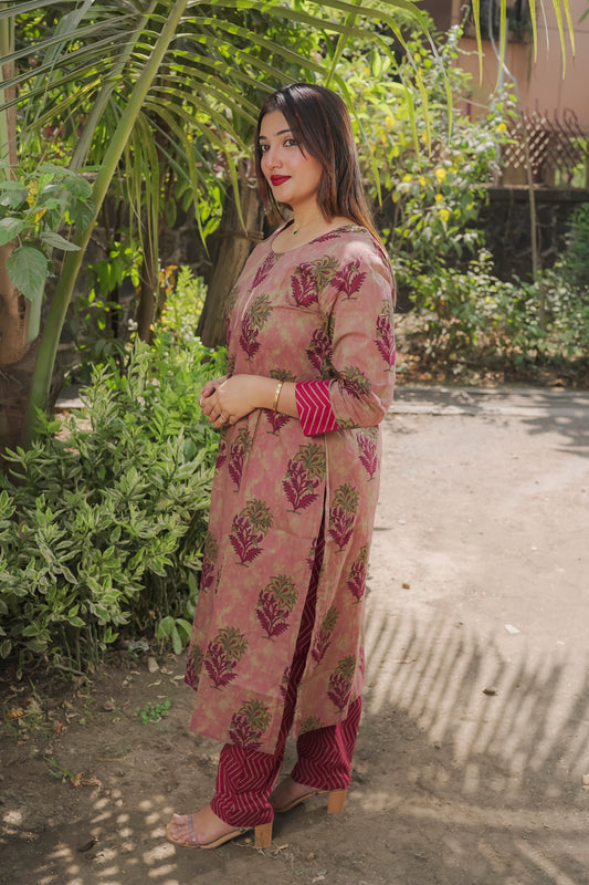 Falak - Red 2 piece kurti