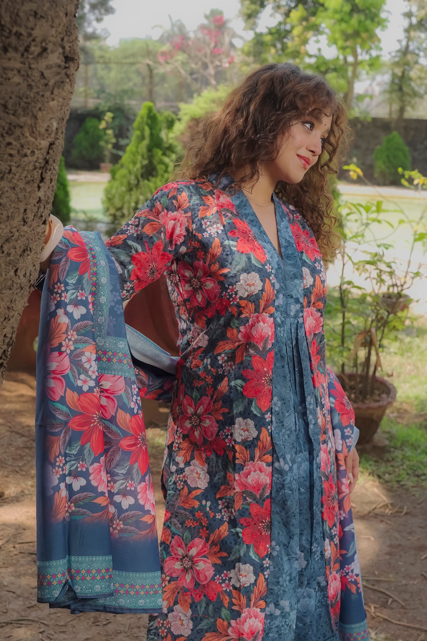 Aastha -Teal Dress 3 piece set