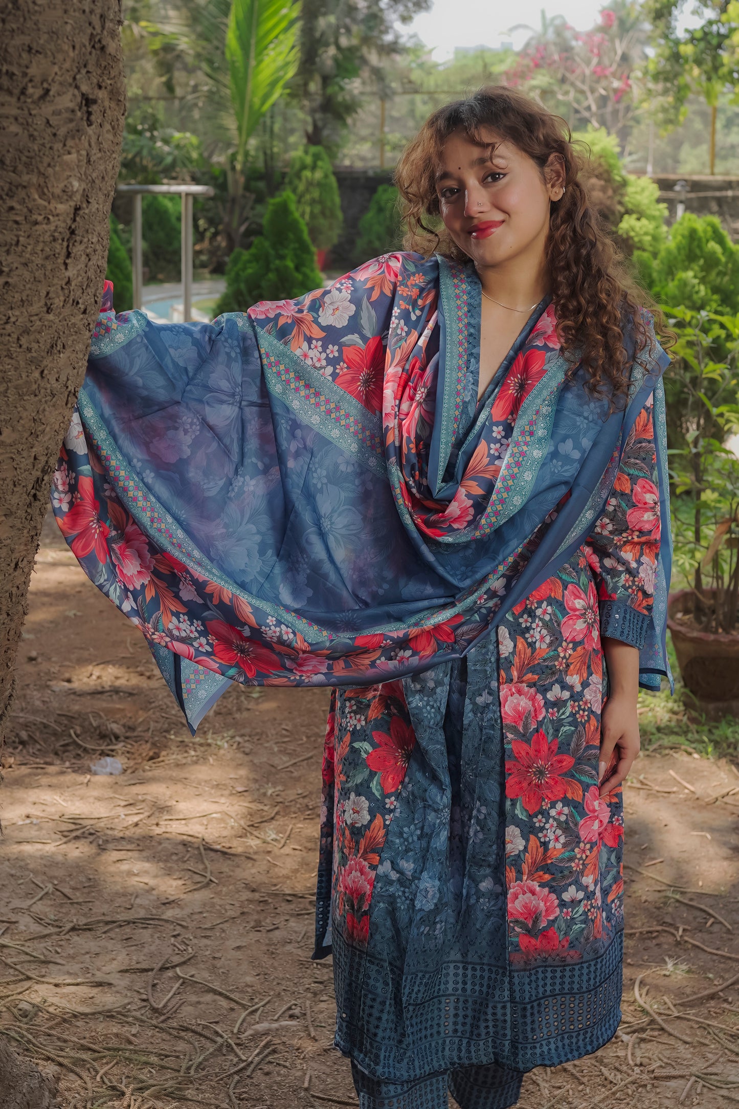 Aastha -Teal Dress 3 piece set