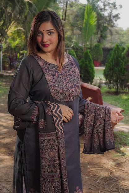 Charu - Black Dress 3 piece set