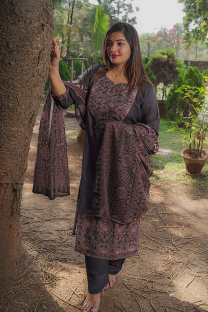 Charu - Black Dress 3 piece set