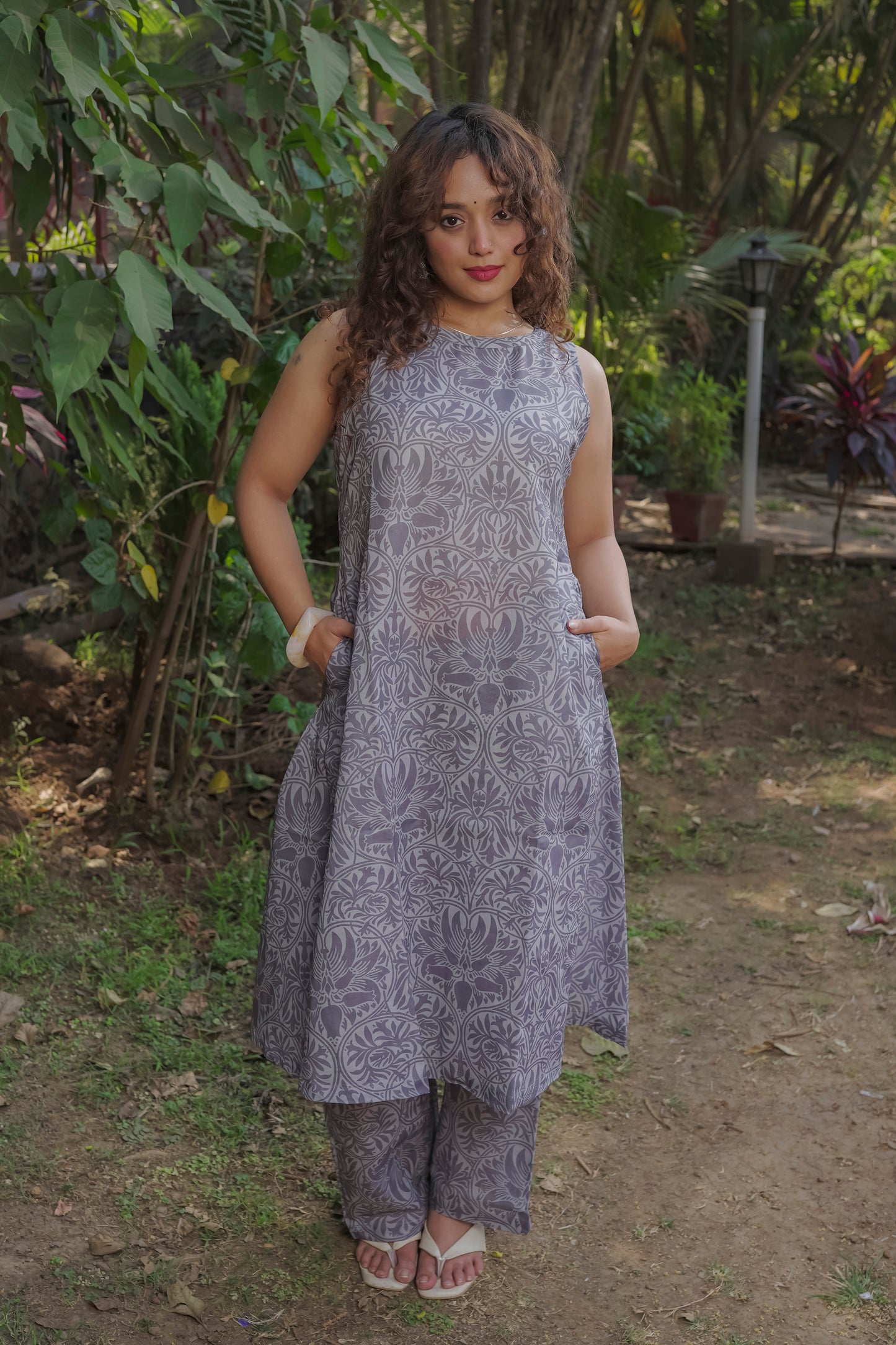 Brinda - Grey kurti set