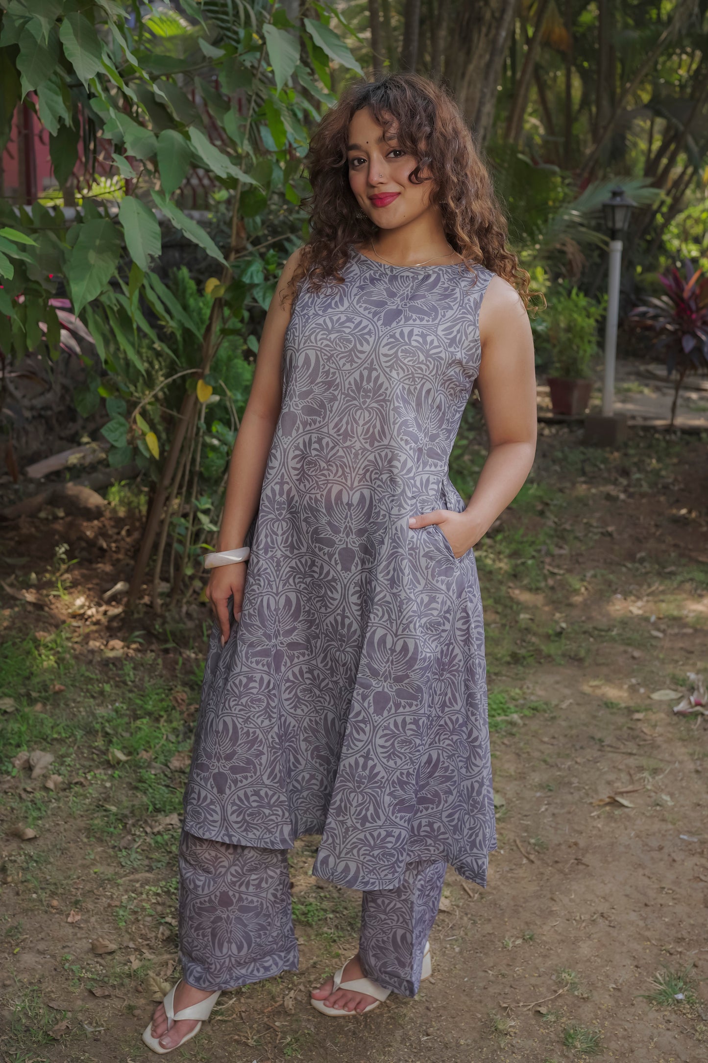 Brinda - Grey kurti set