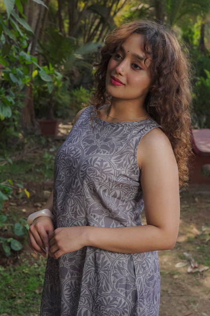 Brinda - Grey kurti set
